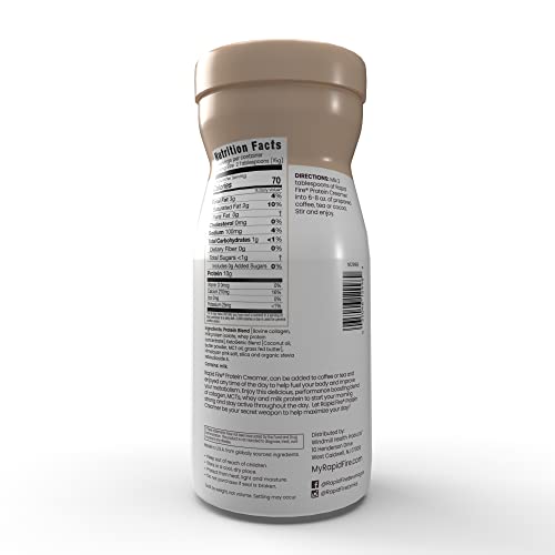 RAPID FIRE Protein Creamer, Hazelnut Flavor, Keto Friendly, 10g of Protein with Vitamins and Minerals, 15 Servings, May Boost Metabolism and Increase Energy, Multi, 7.94 Ounce