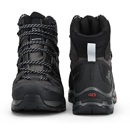 Salomon Quest 4 Gore-TEX Hiking Boots for Men, Magnet/Black/Quarry, 9.5