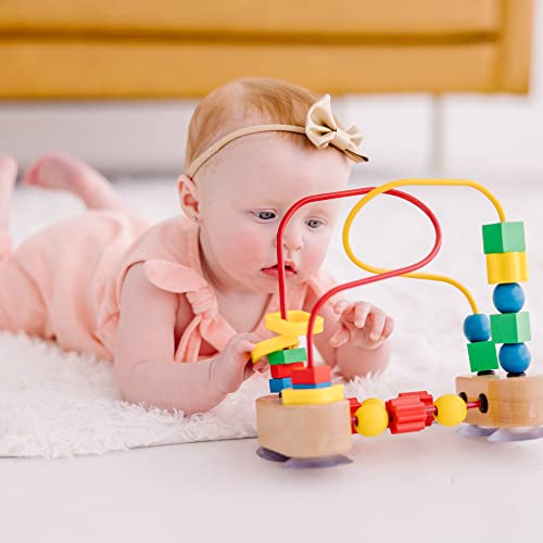 Melissa and Doug First Bead Maze - Wooden Educational Toy for Floor, High Chair, or Table - Infant Maze Toy, Bead Maze Toys For Toddlers And Babies 4.2 x 7 x 8.6 inches ; 1.3 pounds