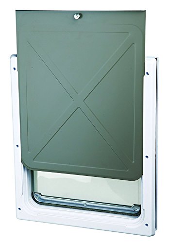 Trixie Pet Products 2-Way Locking Dog Door, Medium to X-Large Dogs, White