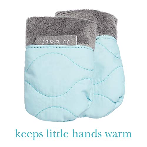 JJ Cole - Bomber Hat Set, Winter Boots, Mittens, and Hat to Keep Baby Warm and Comfortable, Aqua, 0 to 6 Months