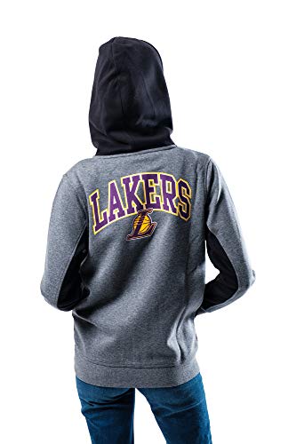 Ultra Game Women's NBA Standard Full Zip Hoodie Sweatshirt Dime Jacket, Heather Charcoal, Large FUL1485F
