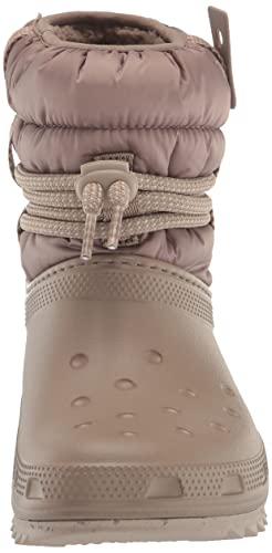Crocs Women's Classic Neo Puff Luxe Winter Boots Snow, Mushroom, 8