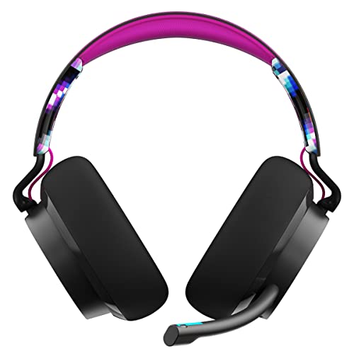 Skullcandy SLYR Pro Wired Over-Ear Gaming Headset/Soft Earpads/Clear Voice Smart Mic/Works with Playstation, PS5, Xbox, Xbox Series X, Nintendo Switch, Mobile, VR, and PC/Kids or Adult - Black