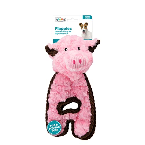 Charming Pet Cuddle Tugs Pig Plush Interactive Dog Tug Toy