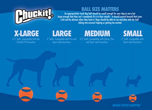 Chuckit! Ultra Squeaker Ball Dog Toy, Large (3 Inch) 1 Pack
