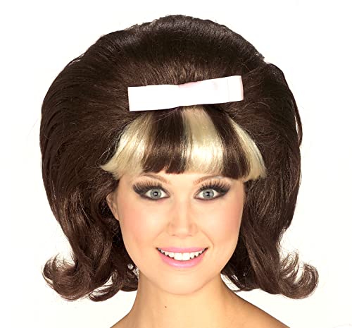Forum Novelties Women's 1960's Brown and Blonde Costume Princess Wig, Brown/Blond, One Size