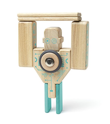 Tegu Magbot Magnetic Wooden Block Set, 1-99 years old, 9 pieces