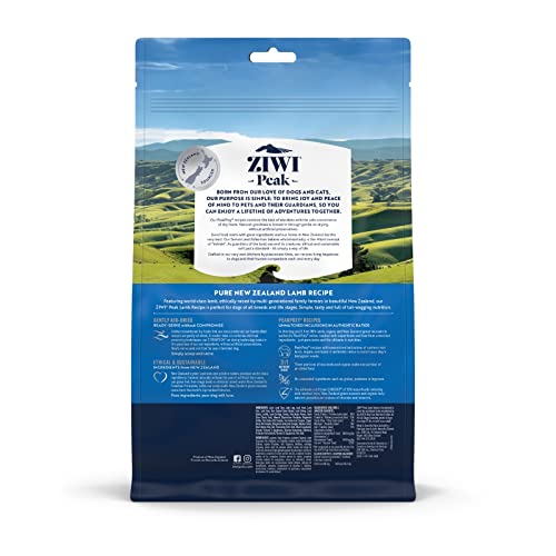 ZIWI Peak Air-Dried Dog Food – All Natural, High Protein, Grain Free and Limited Ingredient with Superfoods (Lamb, 1.0 lb)