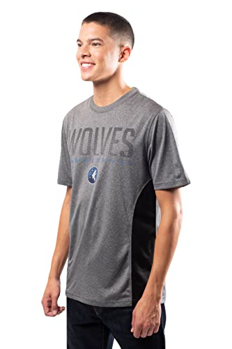 Ultra Game NBA Minnesota Timberwolves Mens Active Tee Shirt, Charcoal Heather, Small