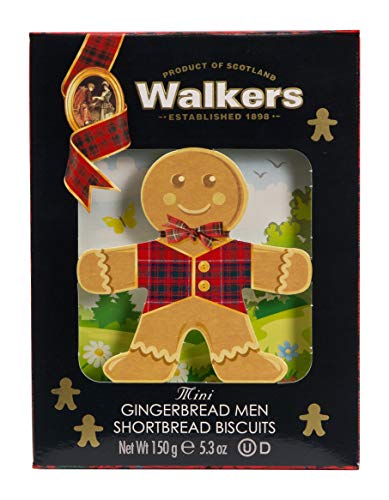 Walker's Shortbread Mini Gingerbread Men Holiday Cookies, Shortbread Biscuits, 5.3 Oz Box (Pack of 10)