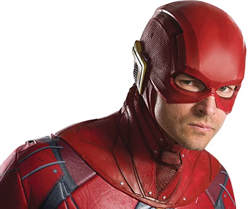 Rubie's mens Justice League Flash Overhead Latex Mask Party Supplies, As Shown, One Size US