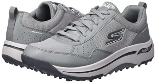 Skechers Men's Go Arch Fit Golf Shoe Sneaker, Gray, 12.5