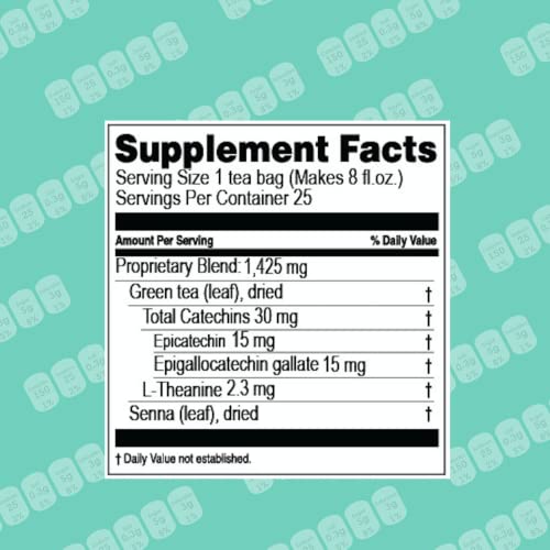 Hyleys Slim Tea Pomegranate Flavor - Weight Loss Herbal Supplement Cleanse and Detox - 25 Tea Bags (1 Pack)