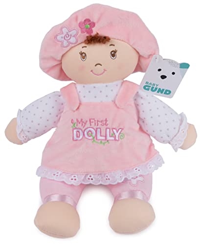 GUND Baby My First Dolly, Plush Doll for Babies and Toddlers, Pink/White, 13”