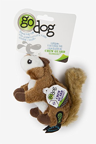 GoDog Wildlife Chipmunk Small Toy with Chew Guard