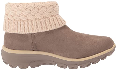 Skechers Women's Easy Going-Cozy Weather Ankle Boot, Taupe, 7