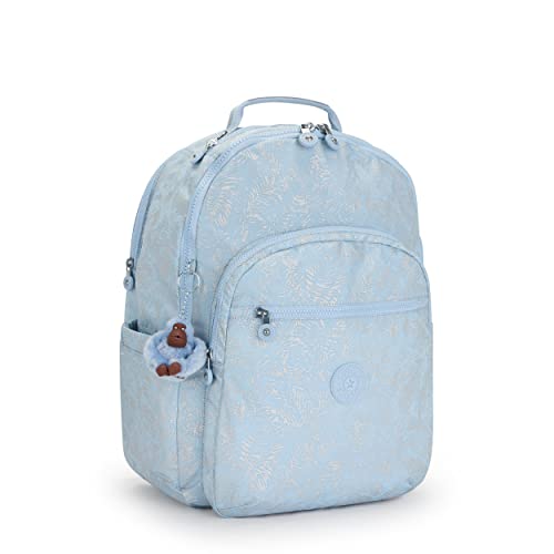 Kipling Women's Seoul Extra Large 17” Device Backpack, Durable, Roomy with Padded Shoulder Straps, School Bag, Glistening Floral, 34.5'' L x 45'' H x 23'' D