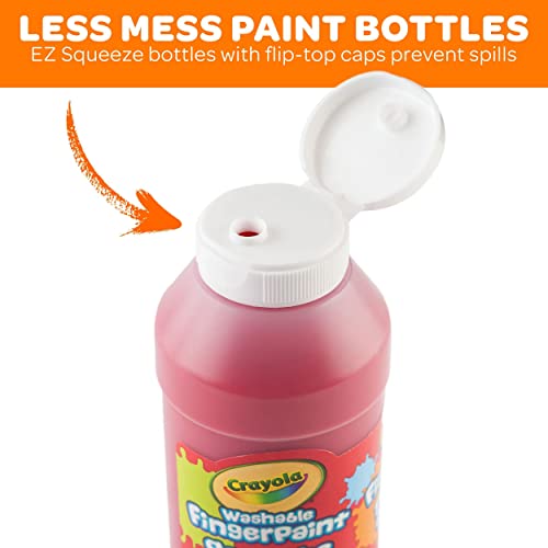 Crayola Washable Finger Paints, 6 Count, Stocking Stuffers, Kids Gifts, Toddler Paint Supplies, Ages 4, 5, 6, 7 [Amazon Exclusive]