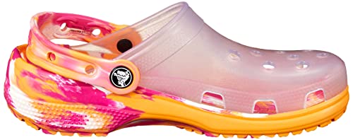 Crocs Unisex Men's and Women's Classic Clog, Translucent White, 14 US