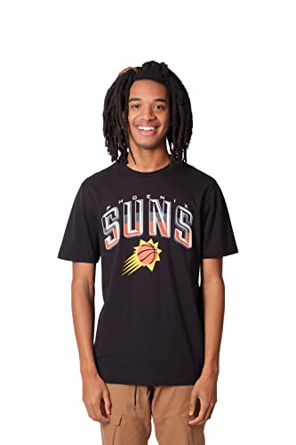 Ultra Game NBA Phoenix Suns Mens Arched Plexi Short Sleeve Tee Shirt, Black, Large