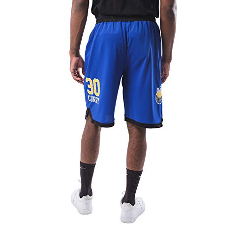 Ultra Game NBA Golden State Warriors - Stephen Curry Mens Active Mesh Basketball Short, Team Color, Medium