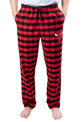 Ultra Game NBA Chicago Bulls Mens Sleepwear Super Soft Flannel Pajama Loungewear Pants, Team Color, XX-Large
