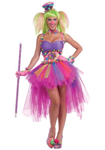 Forum Novelties womens Circus Sweeties Tutu Lulu the Clown Costume Party Supplies, Pink, Standard US