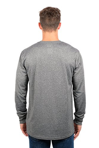 Ultra Game -NBA Men's Active Long Sleeve Pullover T-Shirt Heather Charcoal Large