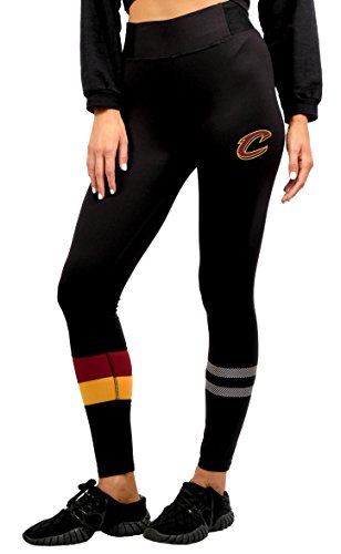 Ultra Game NBA Cleveland Cavaliers Womens Leggings Perimeter Fitness Sport Yoga Pants, Black, Large