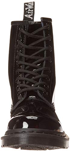 Dr. Martens Women's Lace Fashion Boot, Black Patent Lamper, 10
