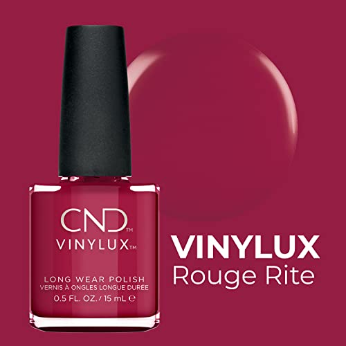 CND Vinylux Longwear Red Nail Polish, Gel-like Shine and Chip Resistant Color, 0.5 Fl Oz