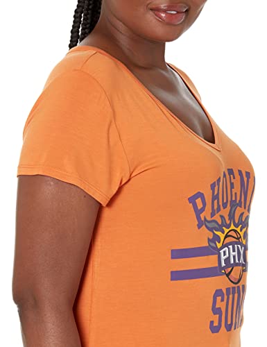 Ultra Game NBA Phoenix Suns Womens Box Out Varsity Stripe Tee Shirt, Team Color, Medium
