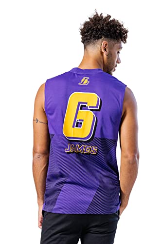 Ultra Game NBA Los Angeles Lakers - Lebron James Mens Active Tank Top, Team Color, Small