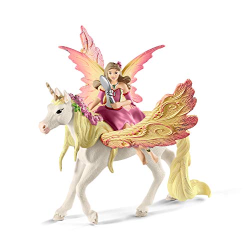 Schleich bayala, 3-Piece Playset, Unicorn Toys for Girls and Boys 5-12 years old, Fairy Feya with Pegasus Unicorn