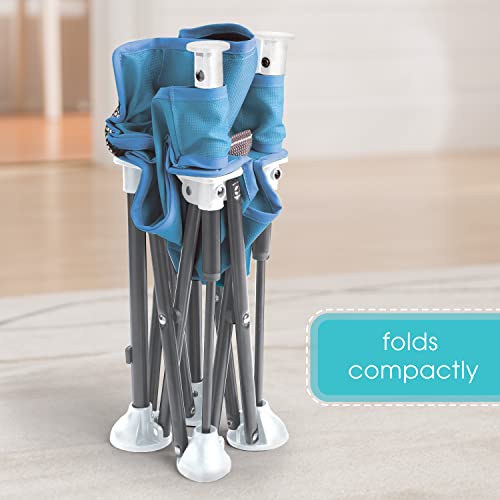 Summer Pop ‘n Sit Portable Booster Chair, Dusty Blue - Booster Seat for Indoor/Outdoor Use - Fast, Easy and Compact Fold
