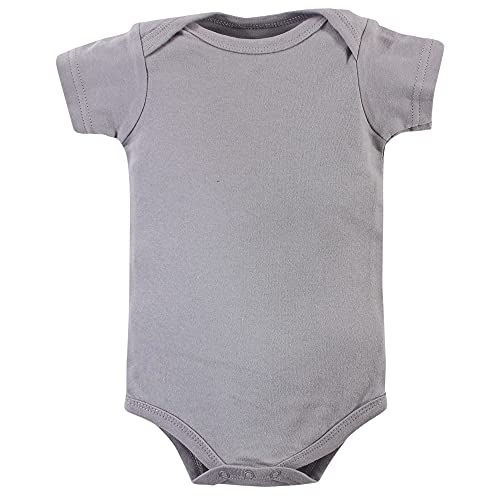 Hudson Baby Unisex Baby Cotton Bodysuits Alphabet Animals, 0-3 Months