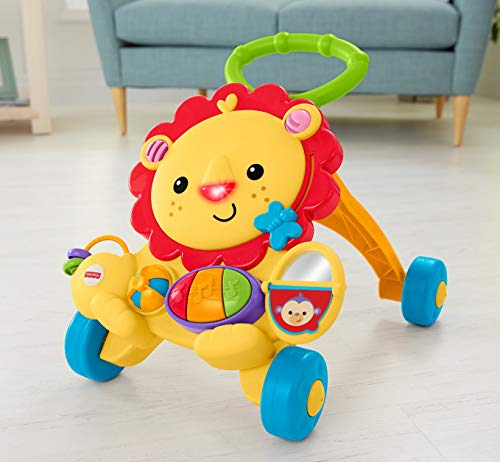 Fisher-Price Baby and Toddler Toy Musical Lion Walker Push Along with Lights Sounds and Developmental Activities for Ages 6+ Months [Amazon Exclusive]