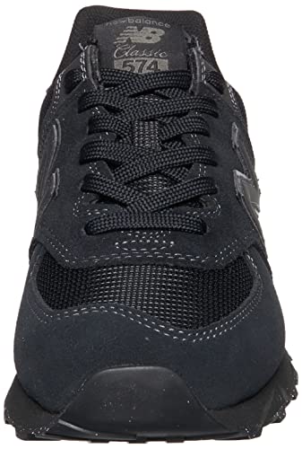 New Balance Men's 574 Core Sneaker, Black/Black, 7