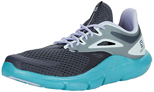 Salomon Predict MOD Running Shoes for Women, Ebony/Meadowbrook/Purple Heather, 5