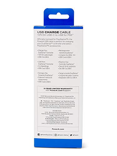 PowerA USB-C Cable for PlayStation 5