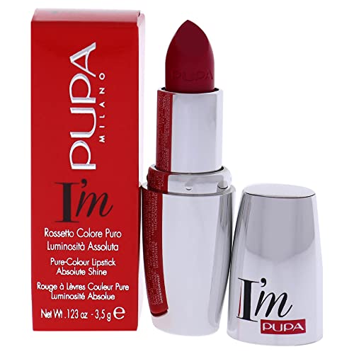 Pupa Milano I Am Pure-Colour Lipstick - Intense Color And Absolute Brightness - High Concentration Of Pigments - Lightweight And Flawless - Melts Perfectly On Lips - 407 Intense Fuchsia - 0.123 OZ