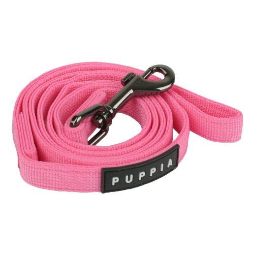 Puppia Two Tone Dog Lead Strong Durable Comfortable Grip Walking Training Leash for Small and Medium Dog, Pink, Medium