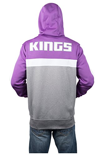 Ultra Game NBA Sacramento Kings Mens Soft Fleece Full Zip Jacket Hoodie, Team Color, Medium