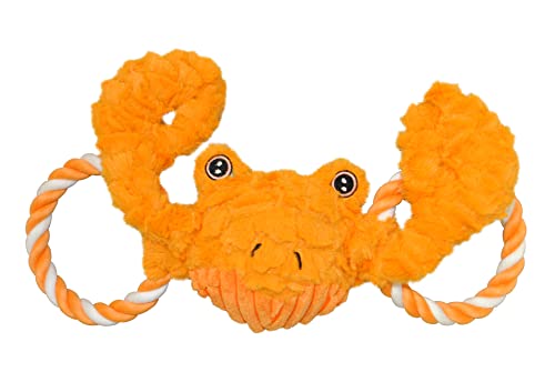 Jolly Pets Jolly Tug-a-Mal Crab Tug/Squeak Toy, Extra Large, Crab (JTA65)