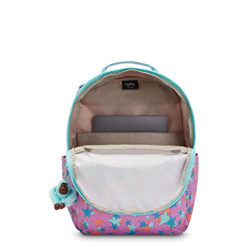 Kipling Women's Seoul 15' Device Backpack, Durable, Roomy with Padded Shoulder Straps, School Bag, Starry Wonder, 13.75''L x 17.25''H x 8''D