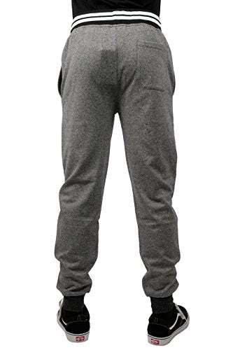 Ultra Game NBA Men's Soft Fleece Active Jogger Sweatpants, Black Marl, Small