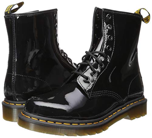 Dr. Martens Women's Lace Boot , Black Patent Lamper, 6 US