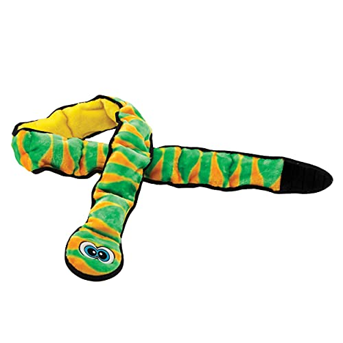 Outward Hound Invincibles Green Snake Plush Dog Toy, XXL