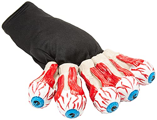 Rubie's mens Beetlejuice Adult Gloves With Eyeballs Party Supplies, Multicolor, One Size US